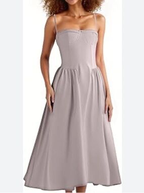 2pc,  Dress in Dusty Mauve - Women, Amazon Fashion, size s, necklace included